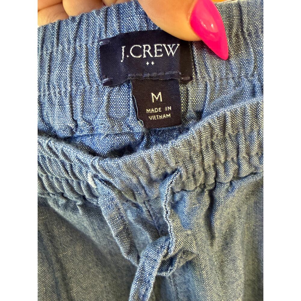J. Crew Blue Cotton Boxer Shorts Size M Elastic Waist Casual Summer - Picture 8 of 8